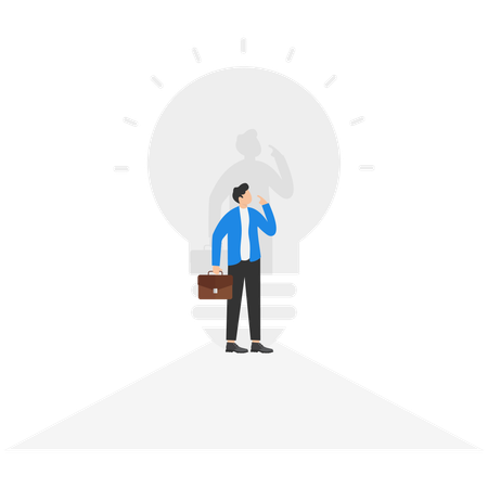 Businessman finding solution  Illustration