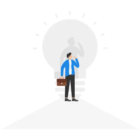 Businessman finding solution  Illustration