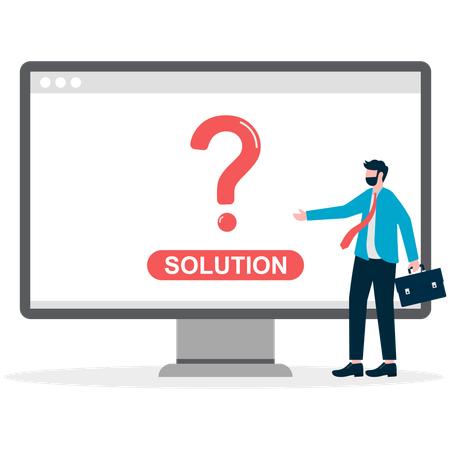 Businessman Finding Solution  Illustration