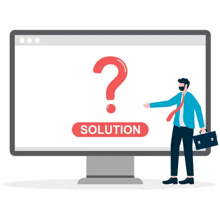Businessman Finding Solution  Illustration