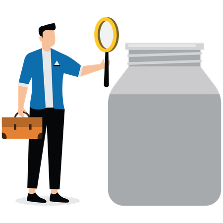 Businessman Finding solution or creativity  Illustration