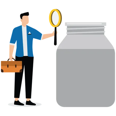Businessman Finding solution or creativity  Illustration