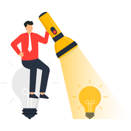 Businessman Finding Solutions  Illustration