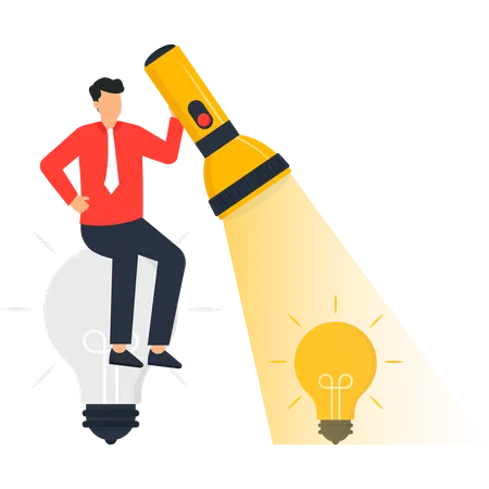 Businessman Finding Solutions  Illustration