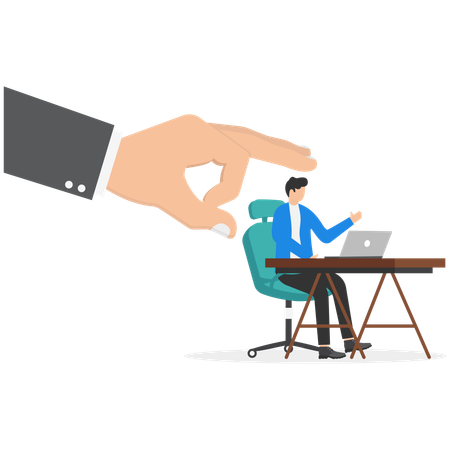 Businessman firing business employee  Illustration