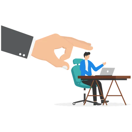 Businessman firing business employee  Illustration