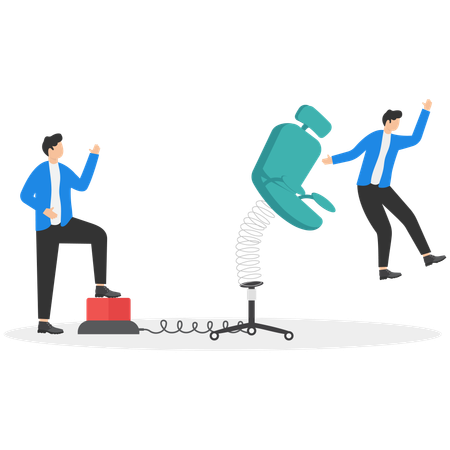 Businessman firing business employee  Illustration