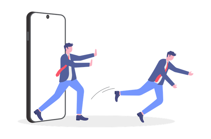 Businessman Firing Employee  Illustration