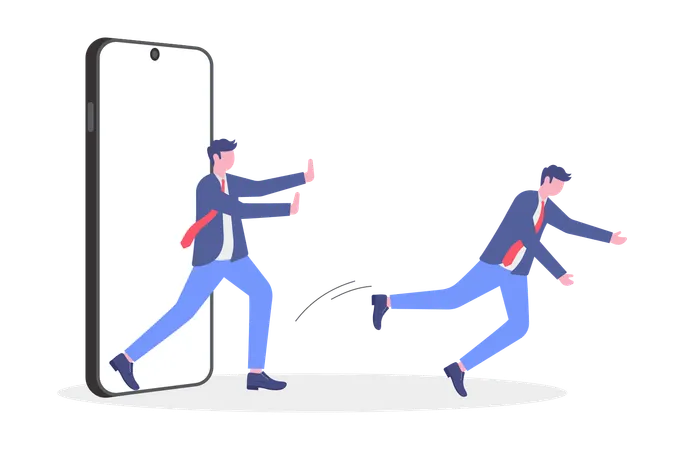 Businessman Firing Employee  Illustration