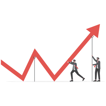 Profit Retention Concept Businessman Fixing Decreasing Financial Graph With Tool Stop Loss Minimize Losses For Profit Concept Vector Illustration