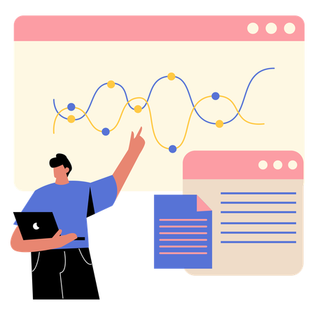 Businessman focus on Method Optimization  Illustration