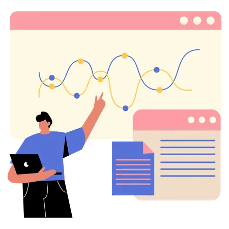 Businessman focus on Method Optimization  Illustration