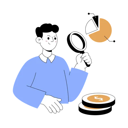 Businessman Forecasting Future sales  Illustration