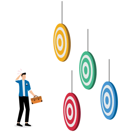 Businessman found many targets  Illustration