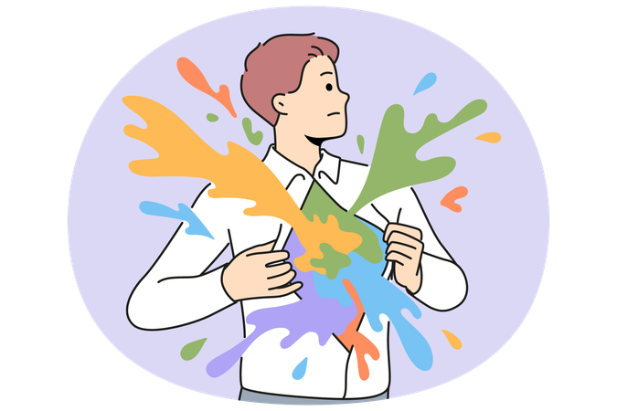 Businessman free creative business ideas  Illustration