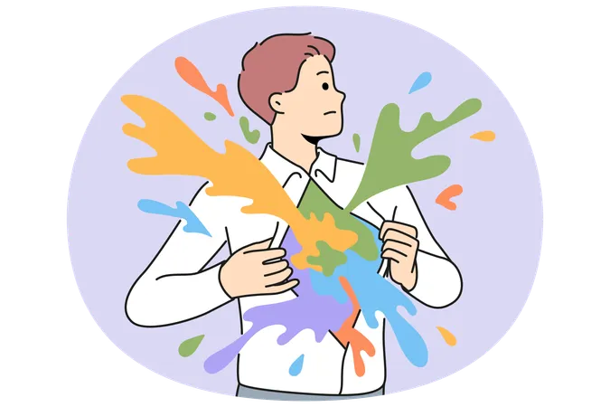 Businessman free creative business ideas  Illustration