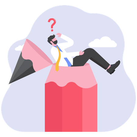 Businessman gave business challenges  Illustration