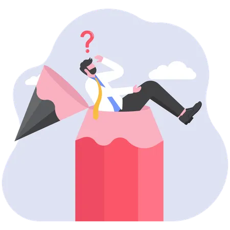 Businessman gave business challenges  Illustration