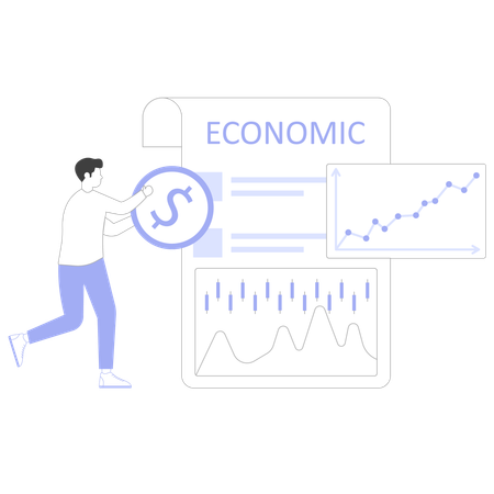 Businessman generating passive income  Illustration