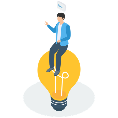 Businessman Get Creative idea  Illustration