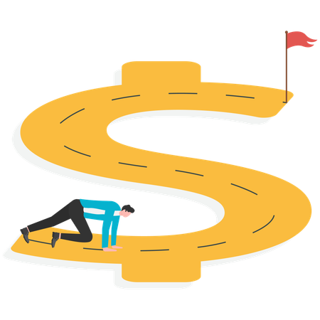 Businessman get ready for business race to achieving success  Illustration