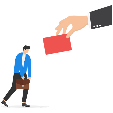 Businessman gets punished  Illustration