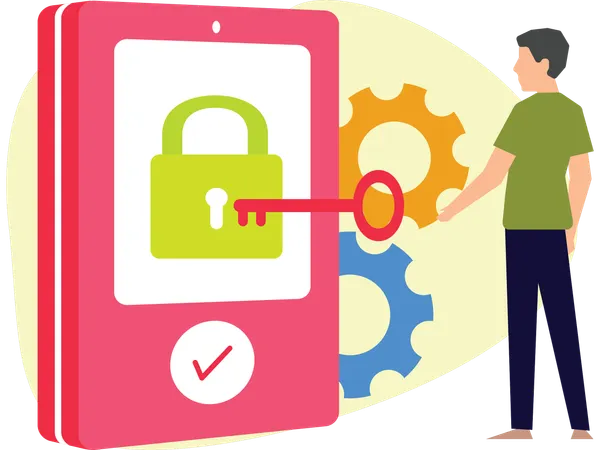 Businessman getting Access Grunted  Illustration