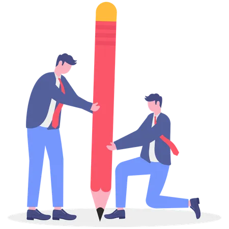 Businessman getting Achievement  Illustration