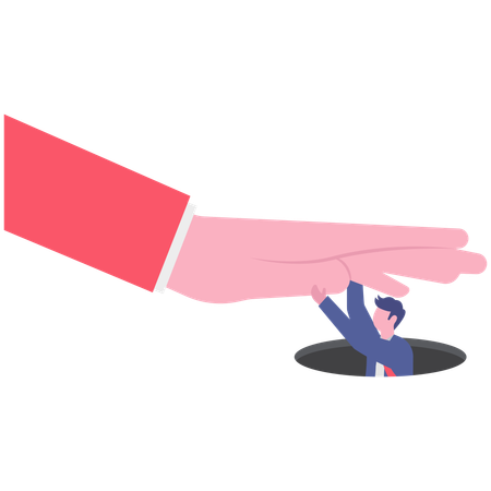 Businessman Getting bullied  Illustration