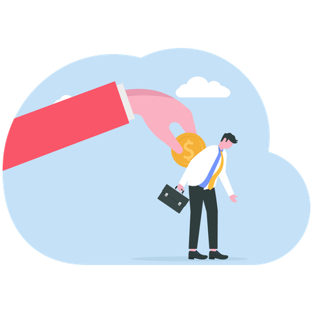 Businessman getting business incentive  Illustration