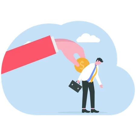 Businessman getting business incentive  Illustration