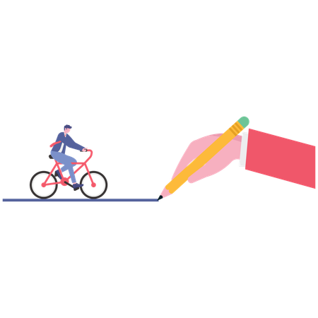 Businessman getting business support  Illustration