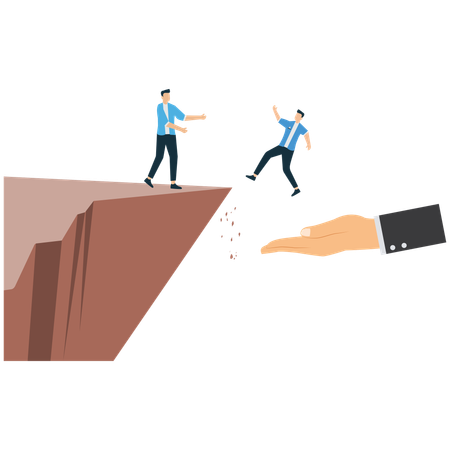 Businessman getting business support  Illustration