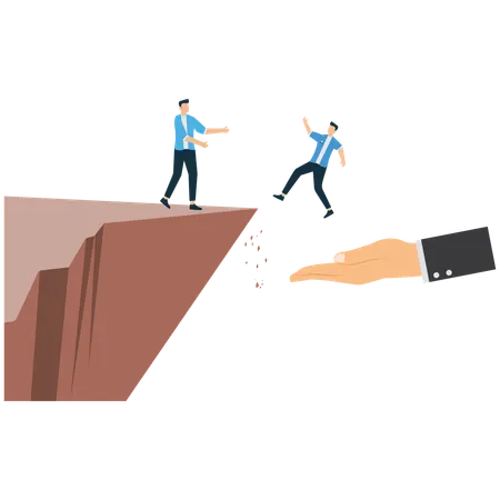 Businessman getting business support  Illustration