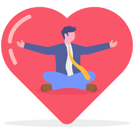 Businessman getting business support  Illustration
