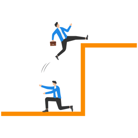 Businessman getting coworker support  Illustration