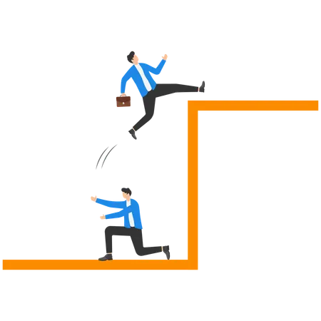 Businessman getting coworker support  Illustration