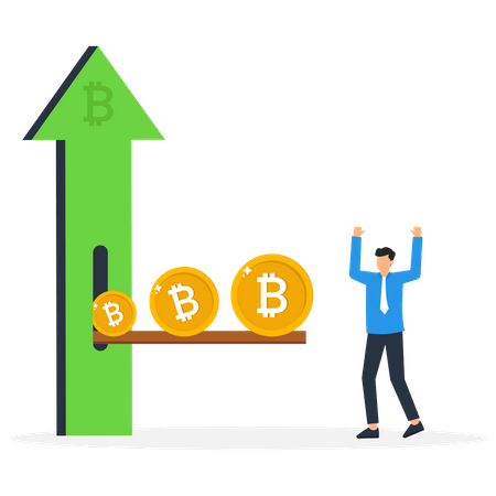 Businessman getting financial profit  Illustration