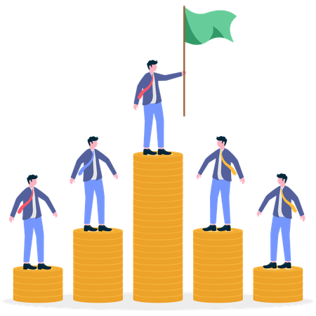 Businessman getting financial success  Illustration