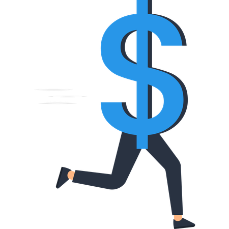Businessman getting financial success  Illustration