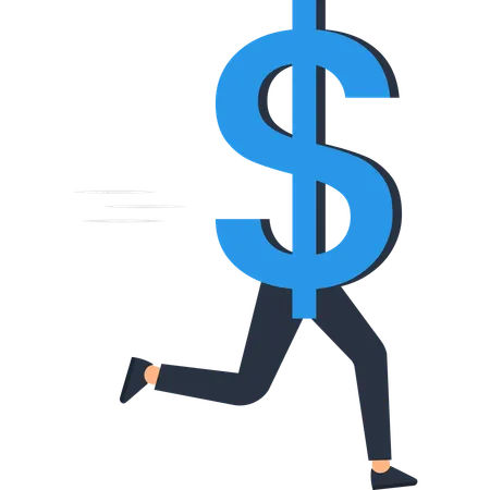 Businessman getting financial success  Illustration
