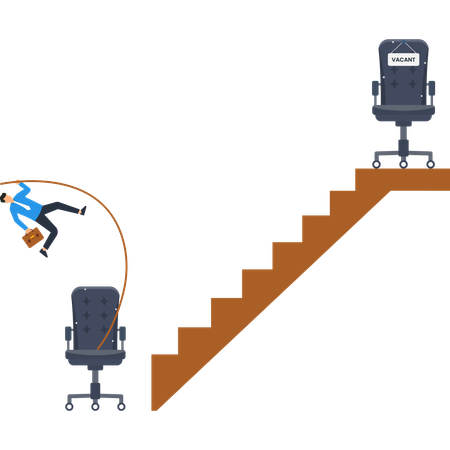 Businessman getting job promotion  Illustration