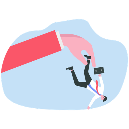 Businessman getting layoff  Illustration