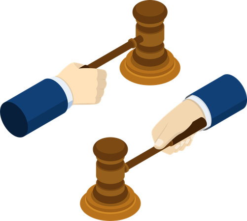 Businessman getting legal justice  Illustration
