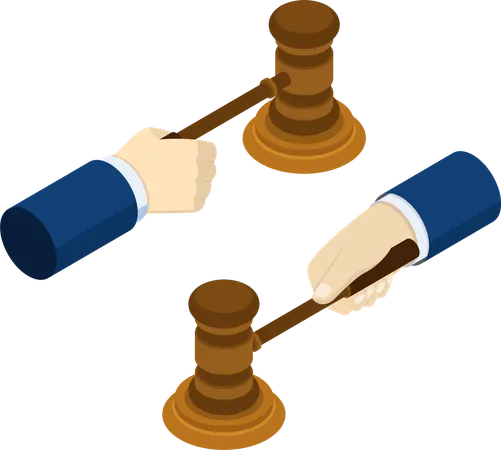 Businessman getting legal justice  Illustration