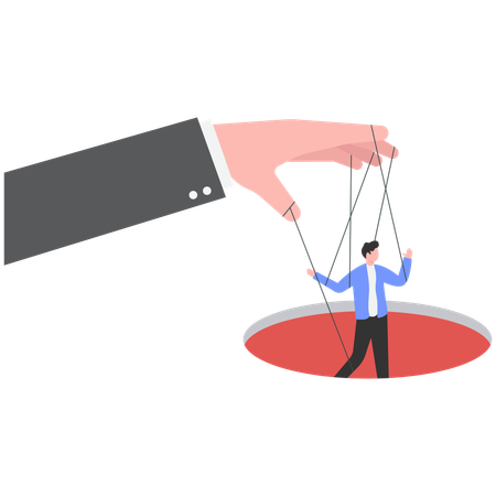 Businessman getting mental manipulation  Illustration