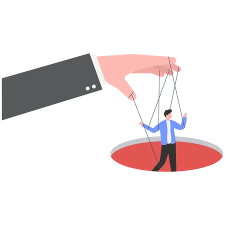 Businessman getting mental manipulation  Illustration