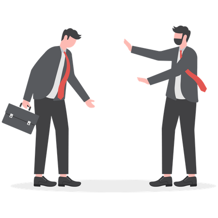 Businessman getting rejected  Illustration