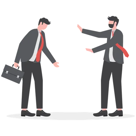 Businessman getting rejected  Illustration