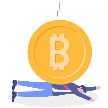 Businessman getting stock market loss  Illustration